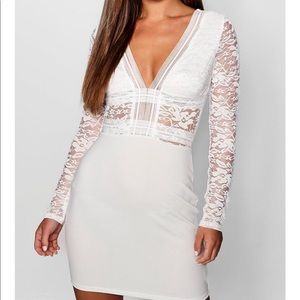 White Lace Bodycon Dress